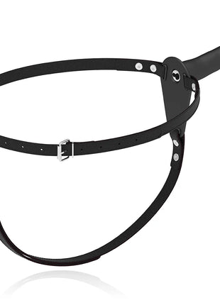 FETISH SUBMISSIVE HARNESS - SCHWARZER SILIKONVIBRATOR 15 CM - Vibrationsgurte