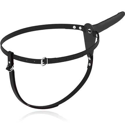 FETISH SUBMISSIVE HARNESS - SCHWARZER SILIKONVIBRATOR 15 CM - Vibrationsgurte