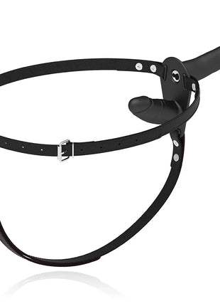 FETISH SUBMISSIVE HARNESS - SCHWARZER VIBRATOR MIT DOPPELPENETRATION - Vibrationsgurte