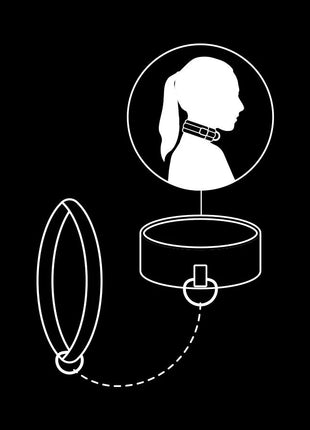 FETISH SUBMISSIVE - KETTENHALSKETTE MIT NOPRENE-FUTTER - Halskette
