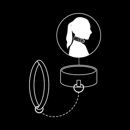 FETISH SUBMISSIVE - KETTENHALSKETTE MIT NOPRENE-FUTTER - Halskette