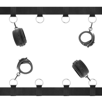 FETISH SUBMISSIVE - LUXUS-BETTBAND-SET MIT NOPRENE-FUTTER - Handschellen