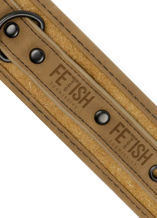 FETISH SUBMISSIVE ORIGEN - FESSELMANSCHETTEN AUS VEGANEM LEDER MIT NEOPRENFUTTER - Handschellen für Frauen