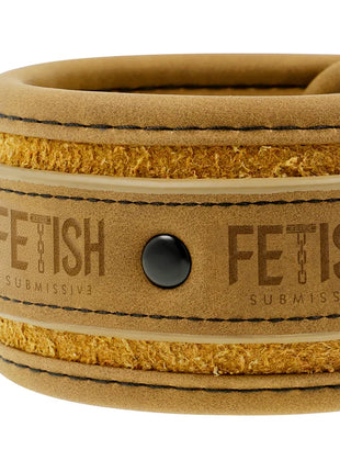 FETISH SUBMISSIVE ORIGEN - FESSELMANSCHETTEN AUS VEGANEM LEDER MIT NEOPRENFUTTER - Handschellen für Frauen