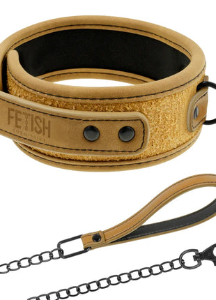 FETISH SUBMISSIVE ORIGEN - NEOPRENGEFÜTTERTE HALSKETTE MIT KETTE - Halskette