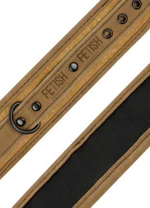FETISH SUBMISSIVE ORIGEN - VEGANE LEDERHANDSCHELLEN MIT NEOPRENFUTTER - Handschellen für Frauen