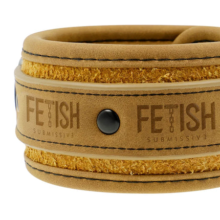 FETISH SUBMISSIVE ORIGEN - VEGANE LEDERHANDSCHELLEN MIT NEOPRENFUTTER - Handschellen für Frauen