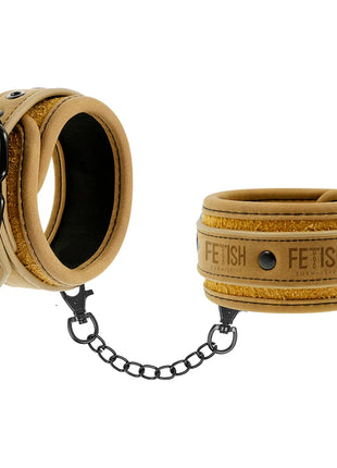 FETISH SUBMISSIVE ORIGEN - VEGANE LEDERHANDSCHELLEN MIT NEOPRENFUTTER - Handschellen für Frauen