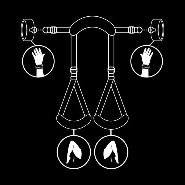 FETISH SUBMISSIVE - POSITION MIT OFFENEN BEINEN UND HANDSCHELLEN MIT NOPRENE-FUTTER - Handschellen