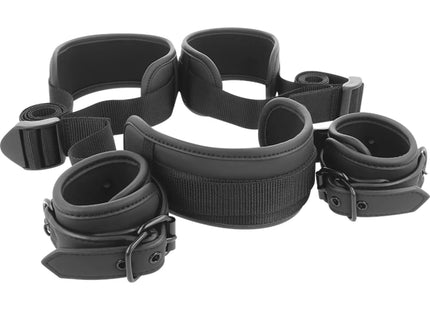 FETISH SUBMISSIVE - POSITION MIT OFFENEN BEINEN UND HANDSCHELLEN MIT NOPRENE-FUTTER - Handschellen