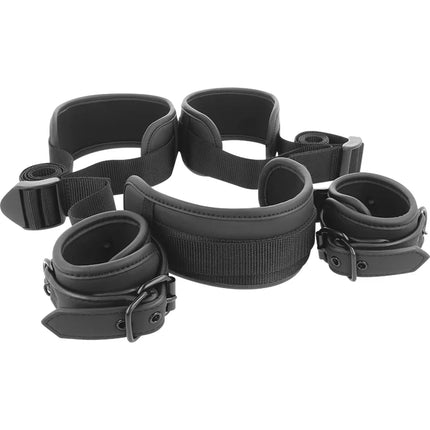 FETISH SUBMISSIVE - POSITION MIT OFFENEN BEINEN UND HANDSCHELLEN MIT NOPRENE-FUTTER - Handschellen
