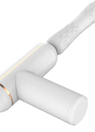 Fk ing harmonix weißer silikonvibrator mit 32 modi, weißes silikon und goldakzent, elektrisch mit modernem design
