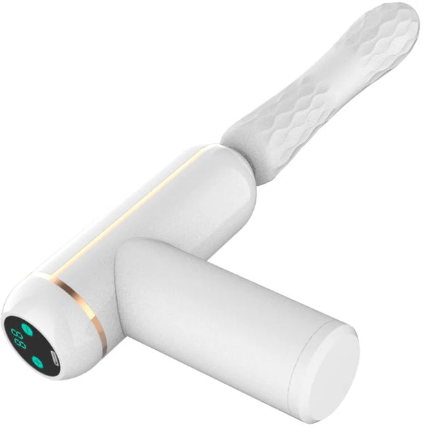 Fk ing harmonix weißer silikonvibrator mit 32 modi, weißes silikon und goldakzent, elektrisch mit modernem design