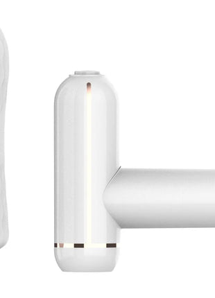 Weißer silikonvibrator fking harmonix mit 32 modi handliches design und strukturierter griff mit metallakzenten