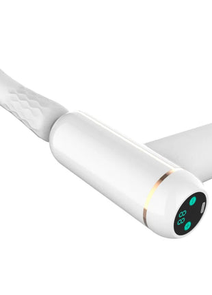 Fking harmonix 32-modi weißer silikonvibrator mit golfballstruktur und digitaler anzeige am edlen goldakzent basis