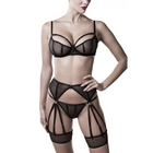 Flexi-Luxe: Elastisches Dessous-Set im Hochglanz-Look - S / schwarz - Sexy Dessous-Set