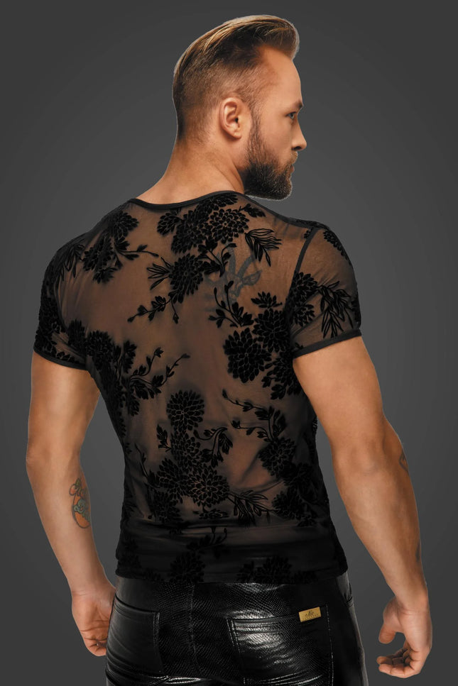 Flower Flock T-Shirt H073 von Noir Handmade Alpha Collection - Herren-Shirt