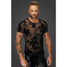 Flower Flock T-Shirt H073 von Noir Handmade Alpha Collection - S / schwarz - Herren-Shirt