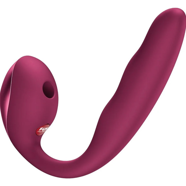 FUN FACTORY - ALLEGRO Einsetzbarer Doppel-Luftpulsvibrator Weinrot