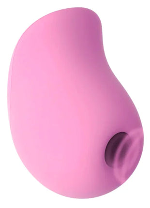 Rosa premium-klitoris-saugermeer von fun factory pink silikonvibrator mit glattem, abgerundetem design und kreisförmiger eindellung