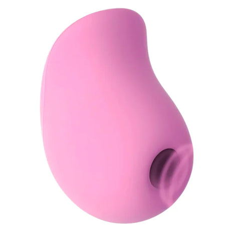 Rosa premium-klitoris-saugermeer von fun factory pink silikonvibrator mit glattem, abgerundetem design und kreisförmiger eindellung