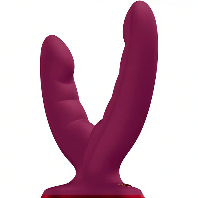 FUN FACTORY – RYDE Grinding Dildo - Burgundy - Doppelter Penis