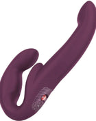 Fun factory share vibe pro doppelvibrator violett aus silikon mit texturierter griffigkeit und rotem power knopf