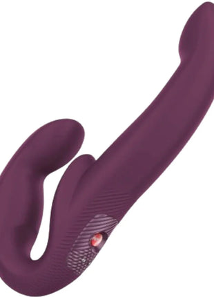 Fun factory share vibe pro doppelvibrator violett aus silikon mit texturierter griffigkeit und rotem power knopf
