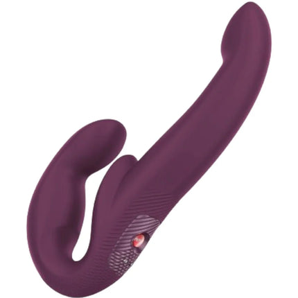 Fun factory share vibe pro doppelvibrator violett aus silikon mit texturierter griffigkeit und rotem power knopf