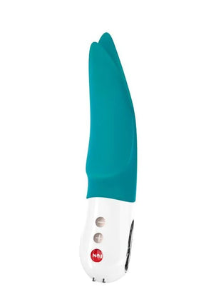Teal weißer fun factory volta g5 klitoralvibrator mit geschwungenem design und vibrationsfunktion