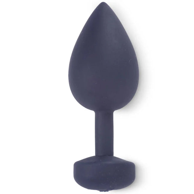 Dunkelblauer silikon butt plug mit tropfenförmigem kopf und abgerundetem boden funtoys gplug anal-vibrator gross 3,9 cm
