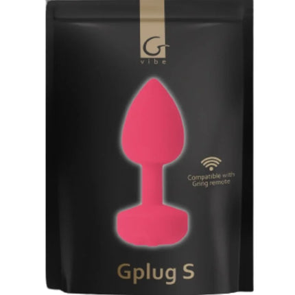 Pink gplug anal-vibrator von vibe mit schlankem tropfen-design rundem silikon-fuß und glatter oberfläche