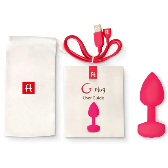 Pink silikon g plug mit abgerundetem, konischem design und flachem boden für analvibrator funtoys gross 3,9 cm