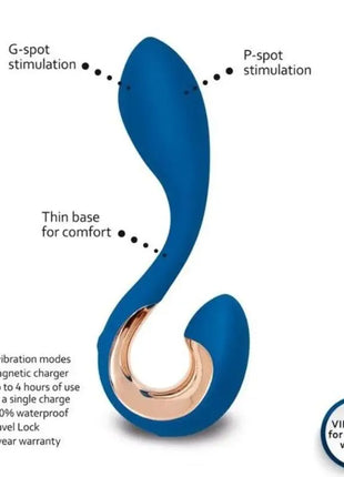 G-VIBE - GPOP 2 G- UND P-PUNKT-VIBRATOR INDIGOBLAU - Anal-Vaginalvibratoren