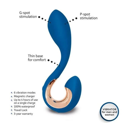 G-VIBE - GPOP 2 G- UND P-PUNKT-VIBRATOR INDIGOBLAU - Anal-Vaginalvibratoren