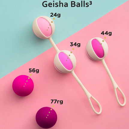 G-VIBE - SET 5 GEISHA-BÄLLE 3 ROSA - Chinesische Bälle