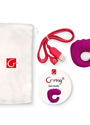 G-VIBE - SPASSSPIELZEUG GRING VIBRATOR RING XL SÜSSE HIMBEERE - Penisring mit Vibration