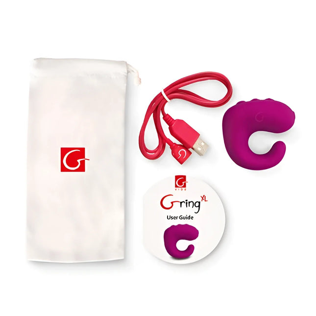 G-VIBE - SPASSSPIELZEUG GRING VIBRATOR RING XL SÜSSE HIMBEERE - Penisring mit Vibration