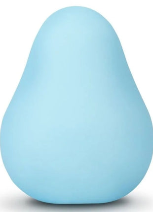 G-vibe wiederverwendbarer texturierter masturbator ei aus blauem silikon in glatter birnenform