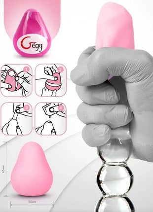 G-VIBE - WIEDERVERWENDBARER TEXTURIERTER MASTURBATOR EI ROSA - Ei-Masturbator