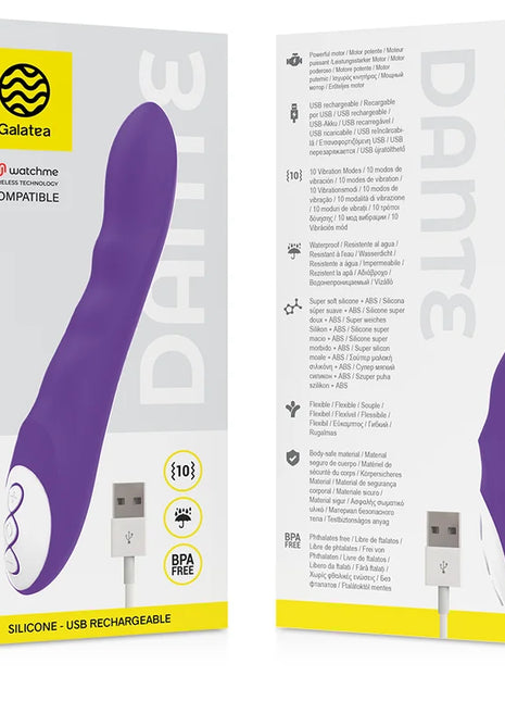 GALATEA - DANTE LILA VIBRATOR KOMPATIBEL MIT DER DRAHTLOSEN WATCHME-TECHNOLOGIE