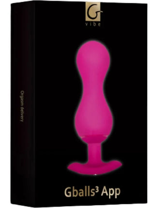 Pink g-vibe gballs³ kegelbälle mit app aus glänzendem silikon für beckenbodenübungen und anal plug in pink