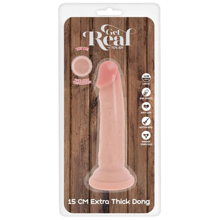 GET REAL - DELUXE DICKER TPE-DONNERSATZ MIT DOPPELTER DICHTE 15 CM