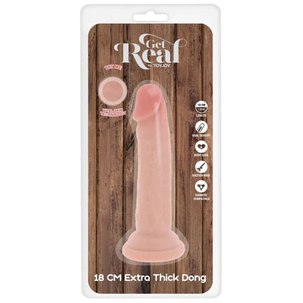 GET REAL - DELUXE DICKER TPE-DONNERSATZ MIT DOPPELTER DICHTE 18 CM