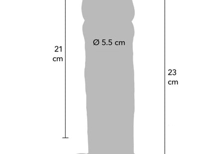 GET REAL - DELUXE DICKER TPE-DONNERSATZ MIT DOPPELTER DICHTE 23 CM