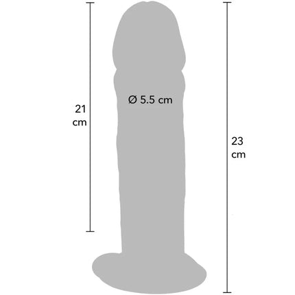 GET REAL - DELUXE DICKER TPE-DONNERSATZ MIT DOPPELTER DICHTE 23 CM