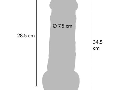 GET REAL - DELUXE REALISTISCHER PENIS MIT HODEN EXTRA DICK 34,5 CM