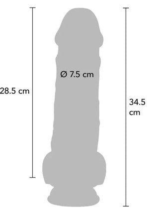 GET REAL - DELUXE REALISTISCHER PENIS MIT HODEN EXTRA DICK 34,5 CM