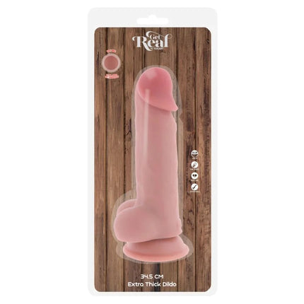 GET REAL - DELUXE REALISTISCHER PENIS MIT HODEN EXTRA DICK 34,5 CM