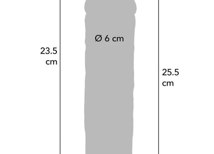 GET REAL - DELUXE THICK DOUBLE-DENSITY TPE DONG 25.5 CM